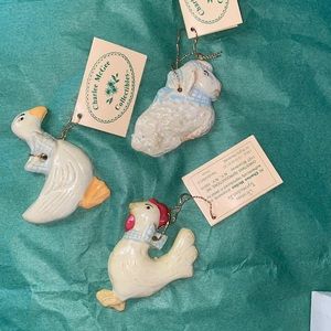 Charlee McGee ornaments 1982 Farm Animals